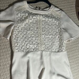 Elegant White Lace Women's Top